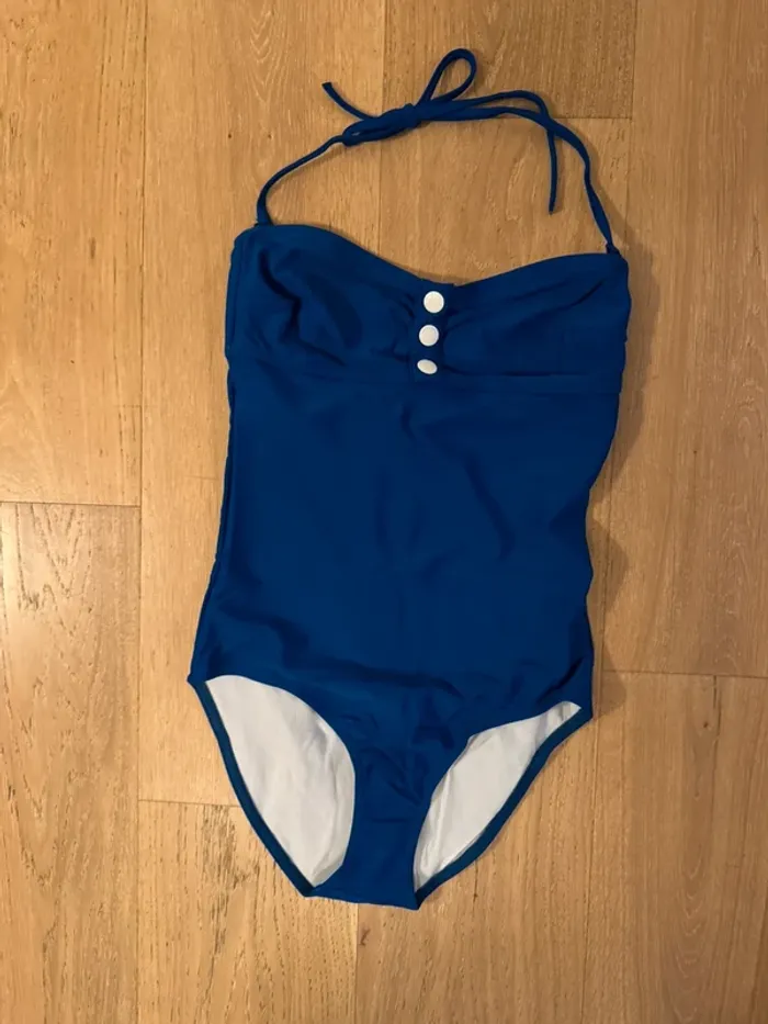 Maillot de bain petit bateau bleu 1 pièce taille XS neuf - photo numéro 4