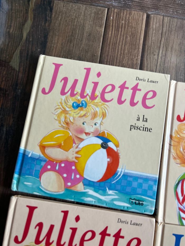 Lot de 4 livres juliette - s’habille toute seule - aux sports d’hiver - à la ferme -à la piscine - photo numéro 2
