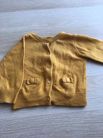 Gilet jacadi laine moutarde