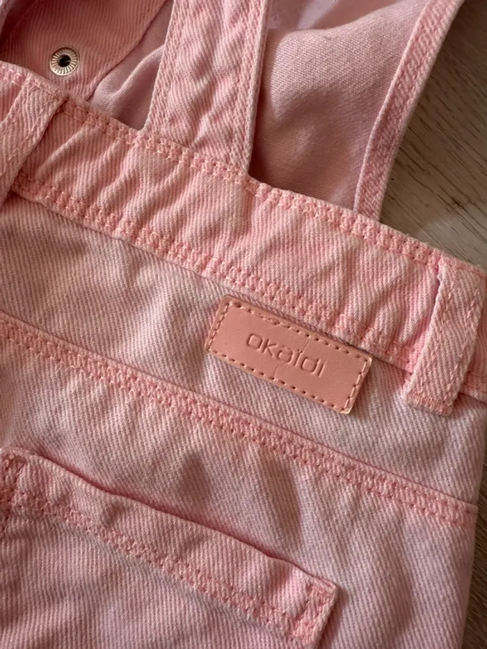 Salopette jeans rose Okaïdi 6 ans - photo numéro 5