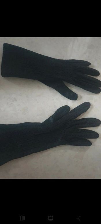 Gants vintage long ajourés