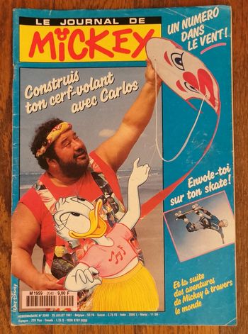 Ancien journal de mickey n°2040 avec mini récit 1991 Vintage