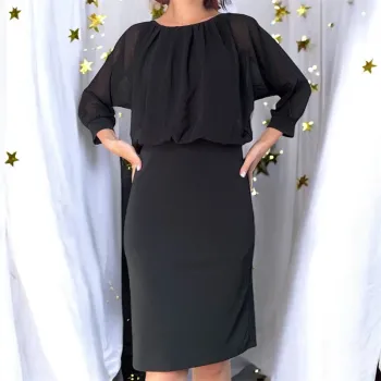 Jolie robe noire bouffante - Esprit