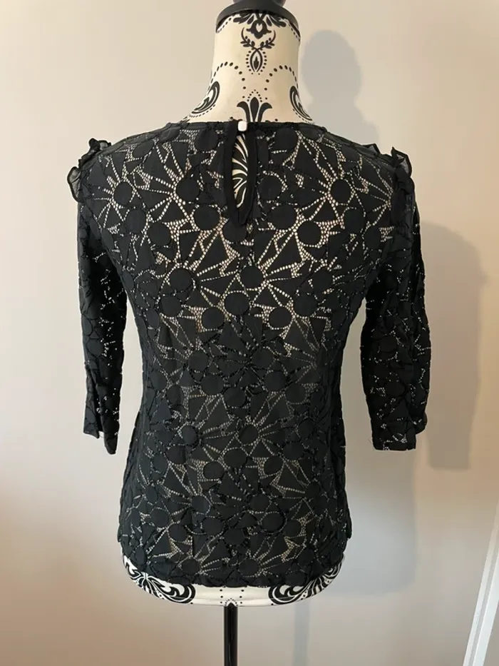 Top Noémie & Co - Dentelle noire - Taille S - photo numéro 5