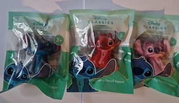 Lot de 3 embout de crayons/ stylos Stitch, Angel et Leroy