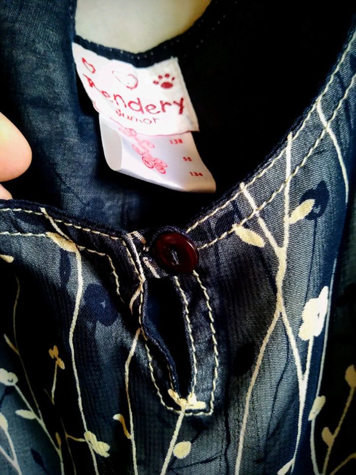 💙Robe chic fille bleue marine voilage 138 - photo numéro 6