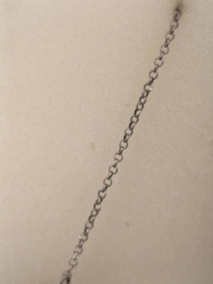 Collier argent et ambre. - photo numéro 5