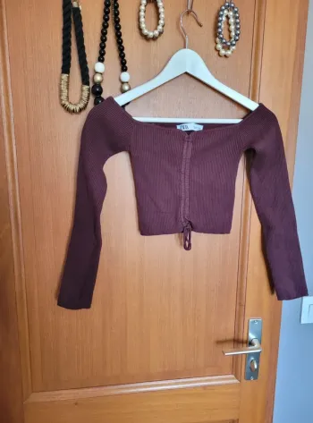 Crop top manches longues Zara taille S