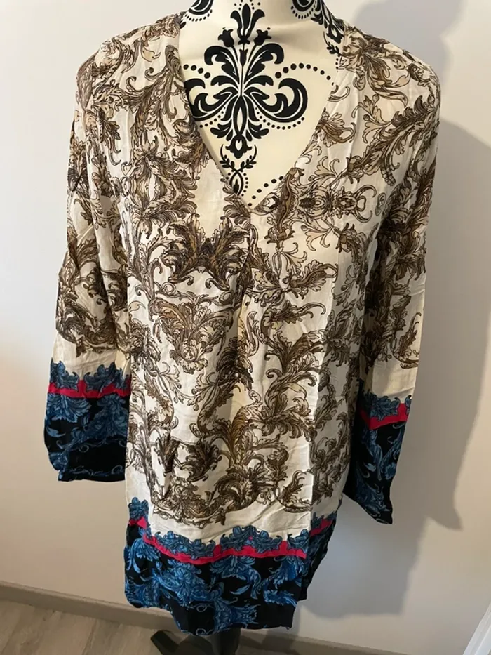 Tunique Nagisa Paris - Motif baroque et rayures - Taille M - photo numéro 4