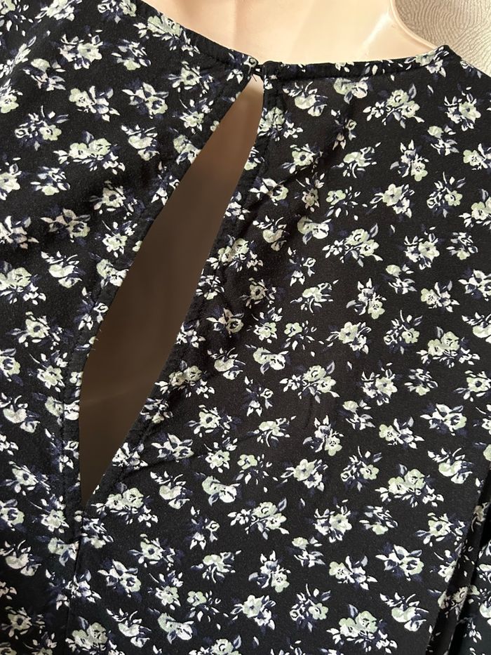 Robe noir fleuri vert d’eau et blanc 40 H&M - photo numéro 9