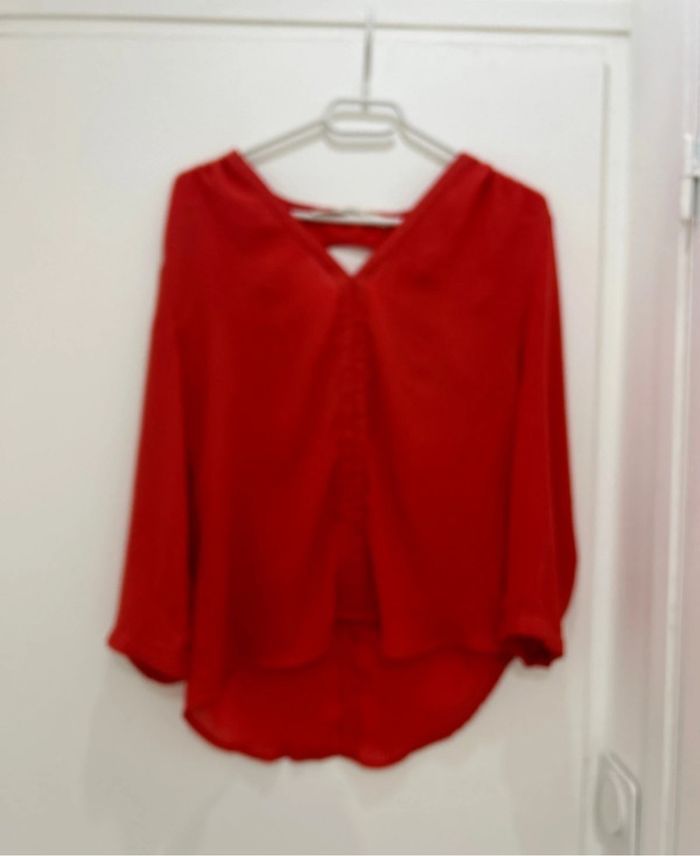 Blouse rouge taille xs