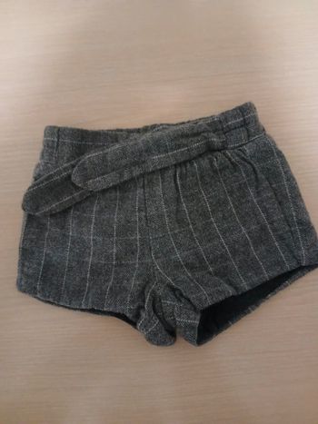 Short d hiver bebe en coton taille 3 mois a rayures  couleur gris
