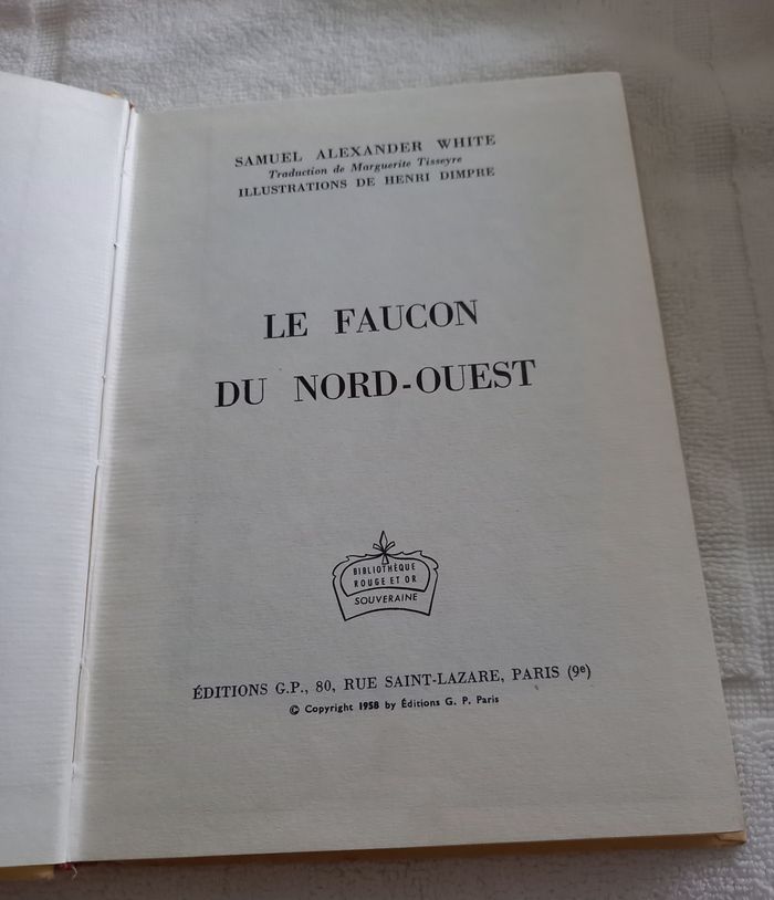 le faucon du nord-ouest Samuel Alexander White Rouge et or 1958 - photo numéro 2