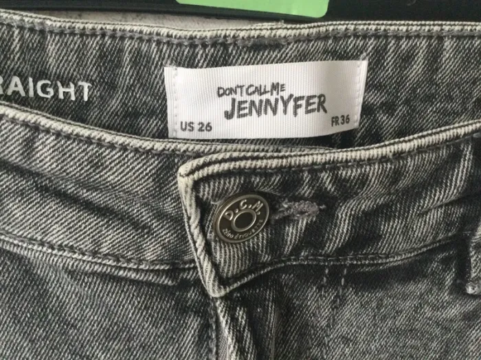 Jean Jennyfer straight gris taille S - photo numéro 3