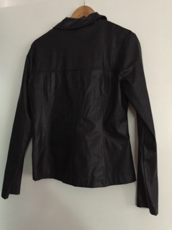 Veste en simili cuir noir Jennyfer Taille 40 - photo numéro 2