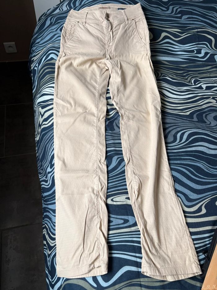 Pantalon chino Salsa beige ventre plat taille 38