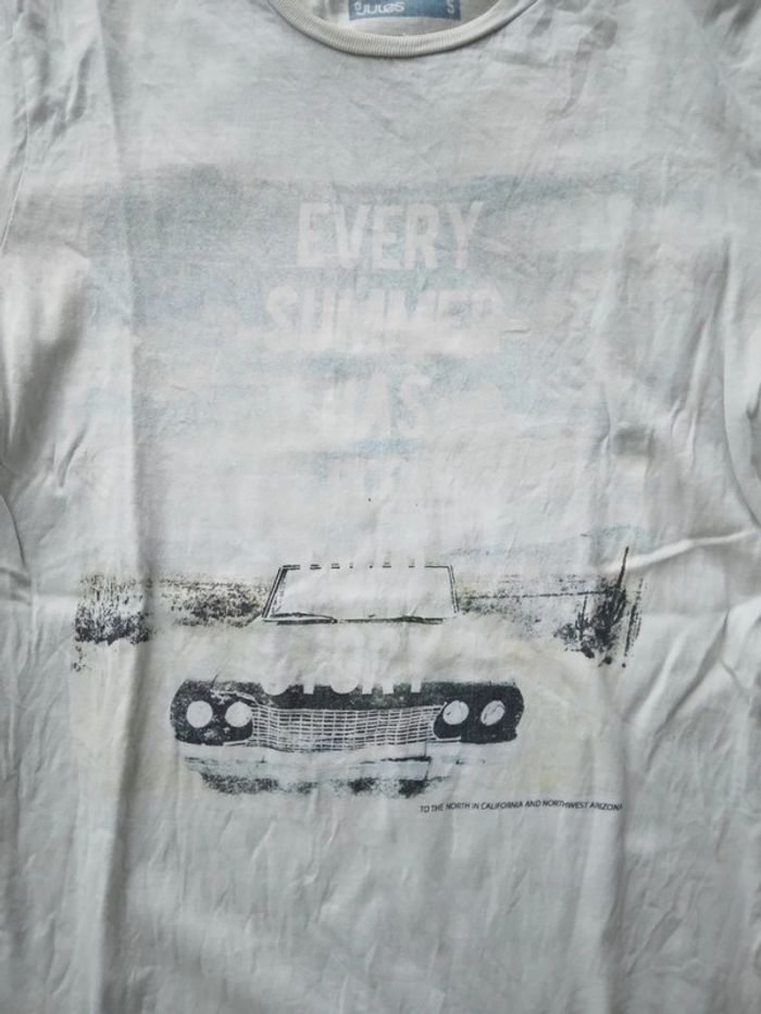 🌸Tee-shirt blanc S avec imprimé de voiture a 1€🌸 - photo numéro 2