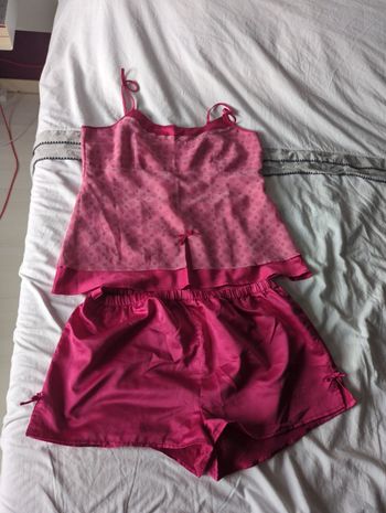 Nuisette short rose satinée 46/48