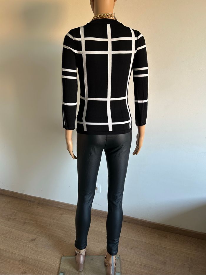 Pull noir et blanc avec manches 3/4 Morgan taille XS jamais porté - photo numéro 6