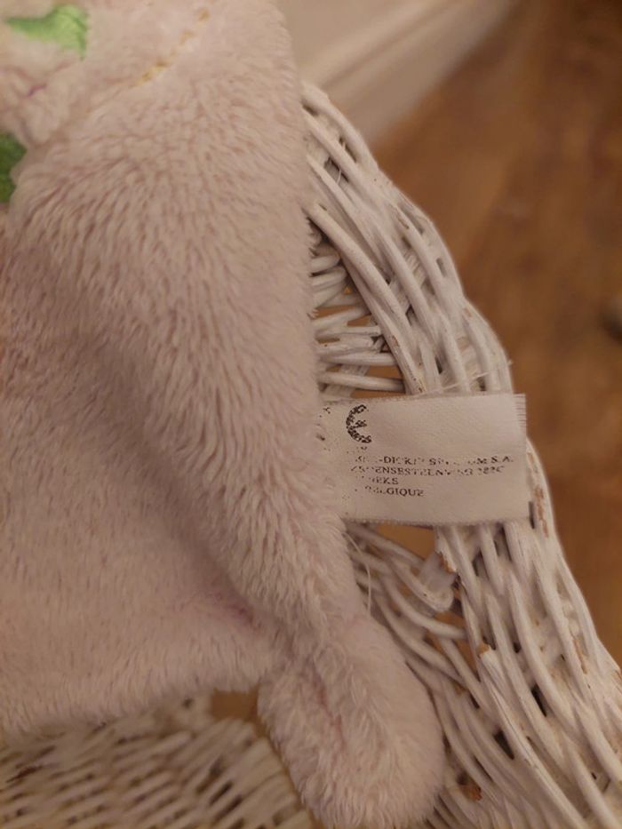 Doudou mouchoir ourson rose nicotoy - photo numéro 4