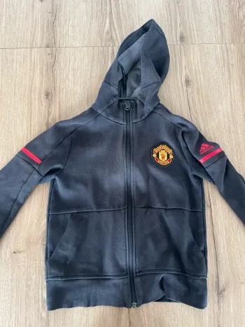 Veste Adidas Manchester United enfant 9/10 ans noir