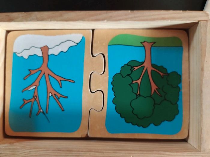 Jeu rétro les contraires en bois - photo numéro 5