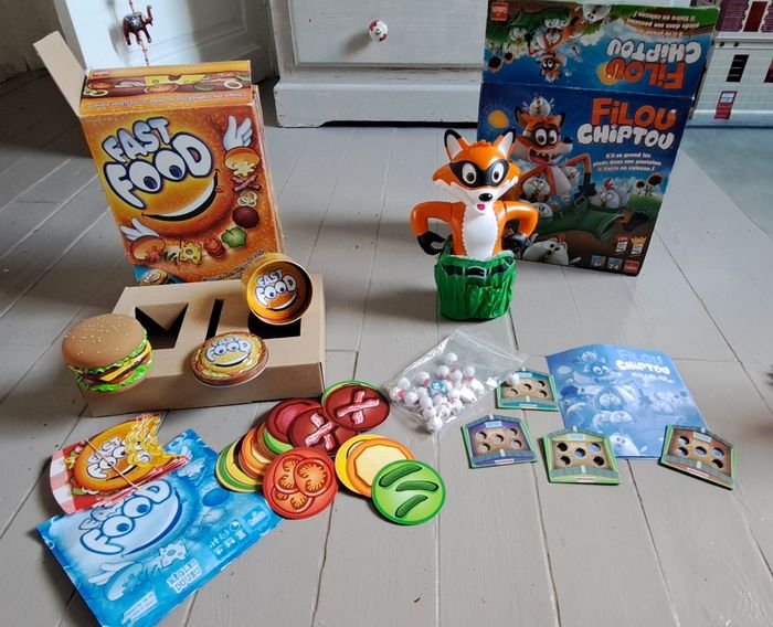 Jeux de société filou chiptou et fast food (complets tous les 2 )