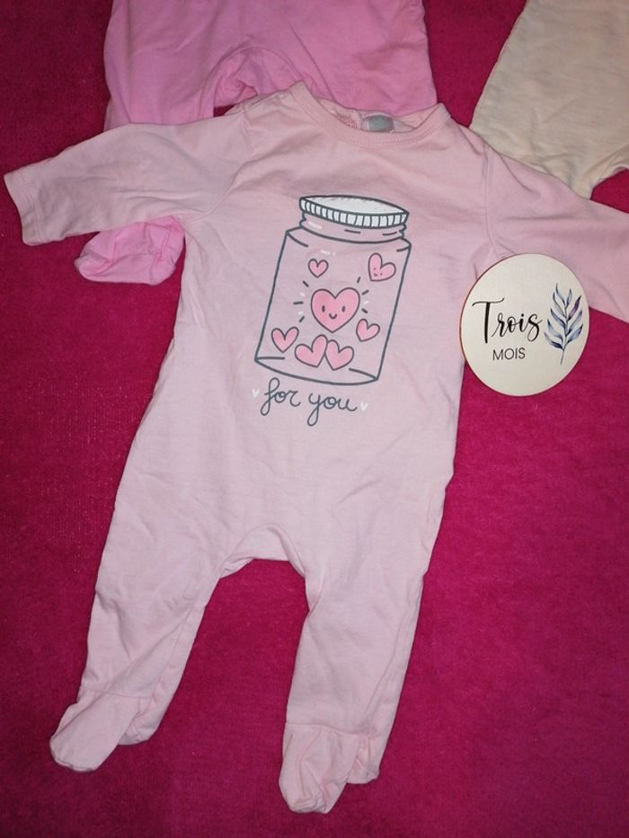 Lot 3 pyjamas léger 3 mois - photo numéro 4