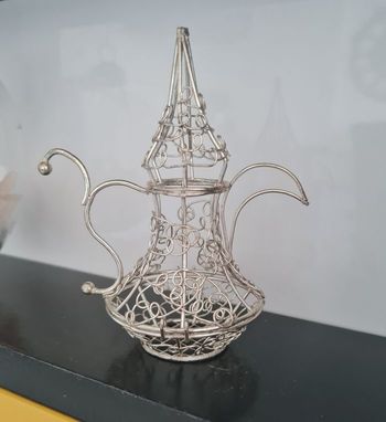 Lot de 21 théières à dragées décoratives neuves – métal argenté – Mariage Baptême Cérémonie 