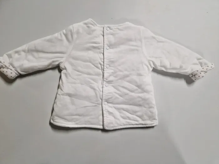 Pull chaud fille C&A blanc chat 6 mois - photo numéro 4