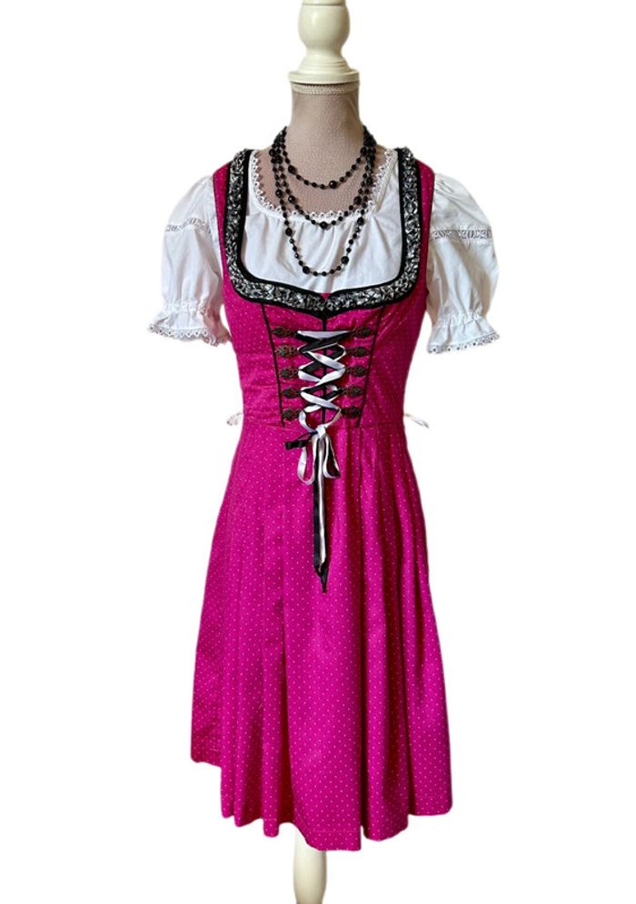 🩷🌿Robe traditionnelle autrichienne T.34 Oktoberfest Dirndl cottagecore fairycore whimsigoth dress🌿🩷 - photo numéro 8