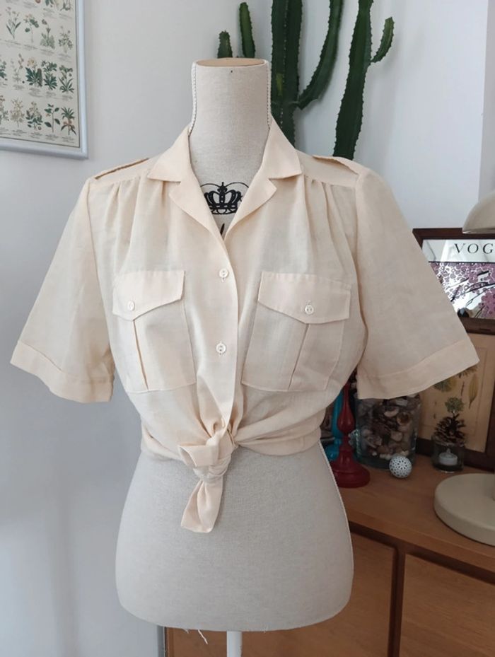 Chemise vintage écrue taille 40 estimée