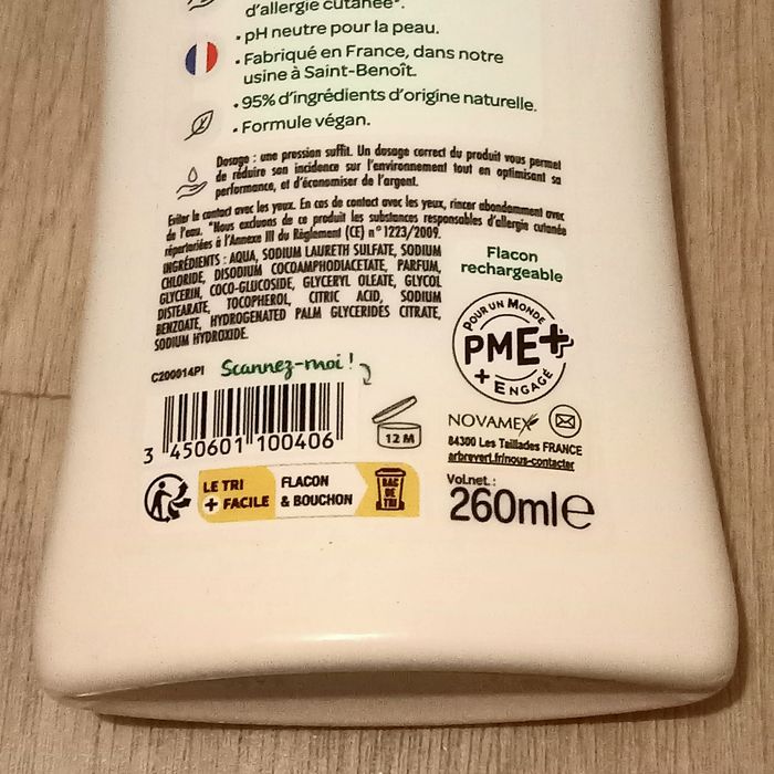 Lot de 6 crème de douche l'Arbre Vert 250ml(fleurs de cerisier) - photo numéro 3