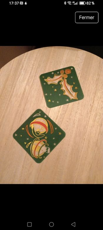 Lot de 2 sous-verres de Noël