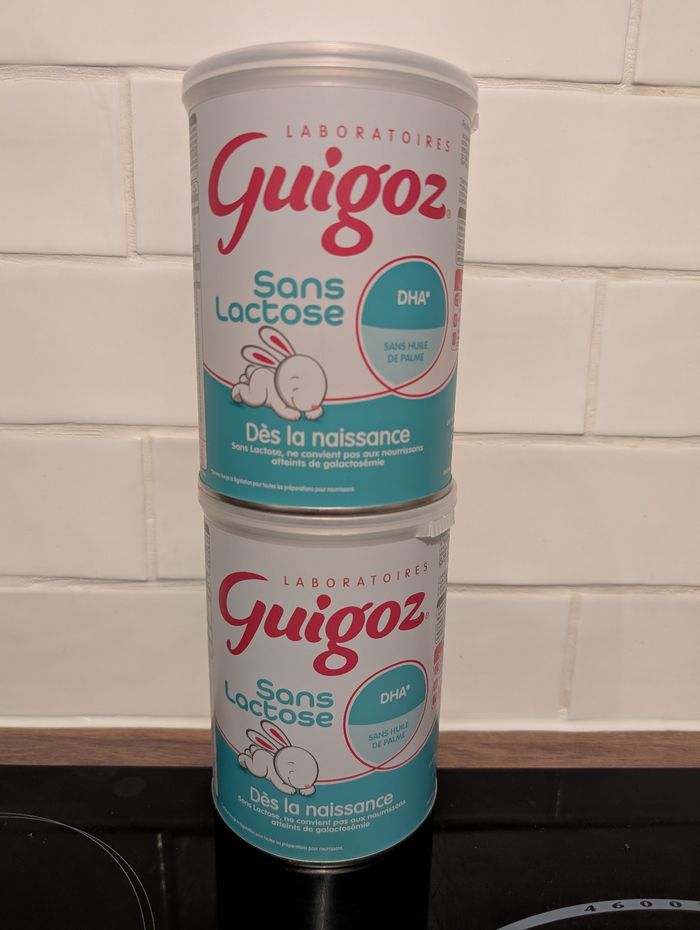Lot de 2 boîtes de Guigoz sans lactose