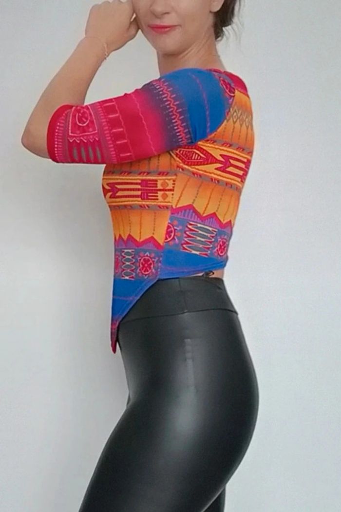 Top asymétrique coloré jus de pom tu - photo numéro 2