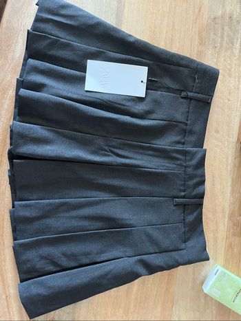jupe short zara grise