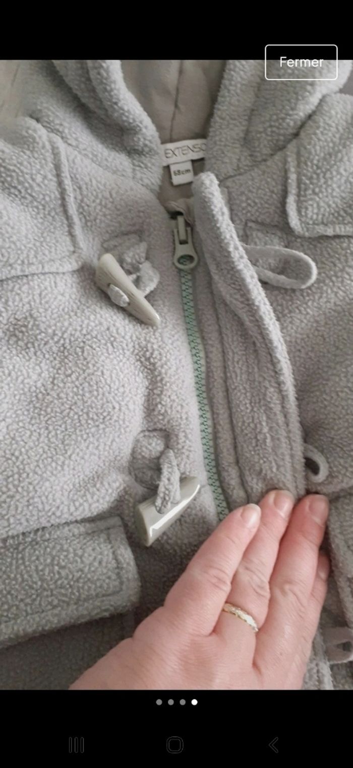 Manteau gris taille 6 mois - photo numéro 4