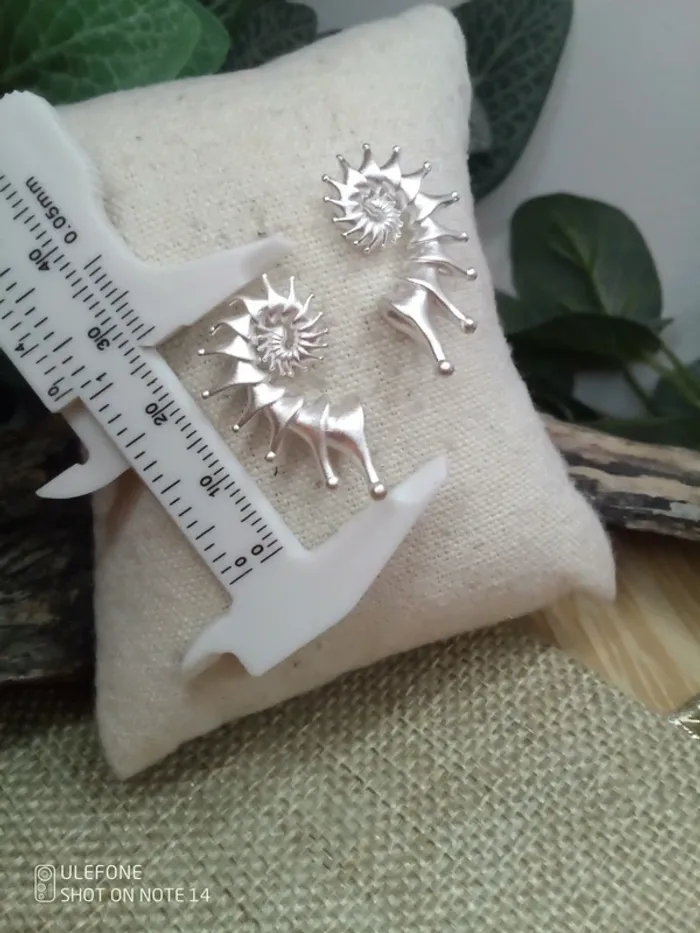 Boucles d'oreilles spirales acier inoxydable argenté - photo numéro 3