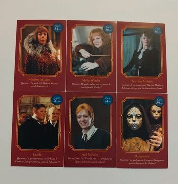 🃏 Lot de 6 Cartes Harry Potter (Auchan) - Wizarding World