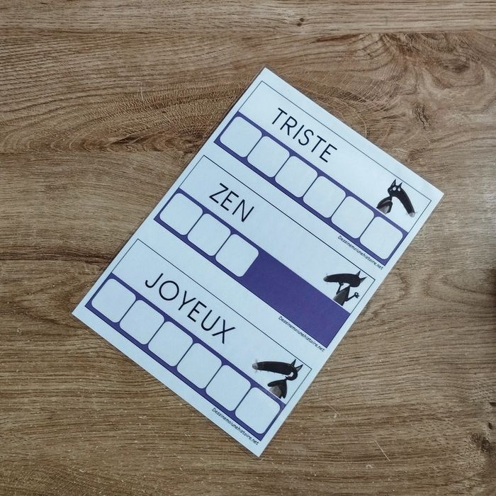 ⭐ Lot de 7 feuilles plastifier Le loup qui humeur #emyfleury_cartes - photo numéro 2