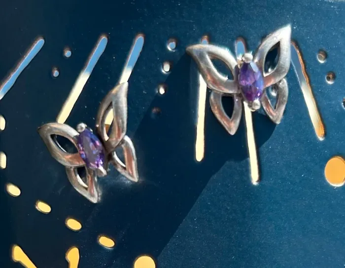 Très jolie paire de boucle d’oreilles en argent - photo numéro 2