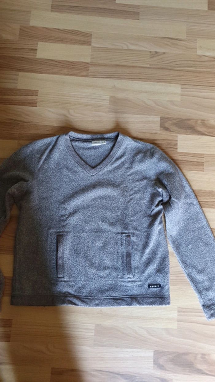 pull esprit taille l gris