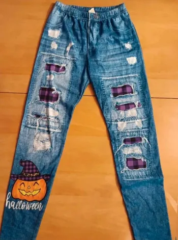 Legging  shein  9  ans  bon état  thème halloween