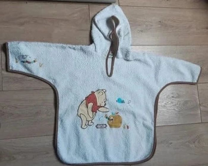 Cape de bain en éponge écru winnie l'ourson 3/4 ans