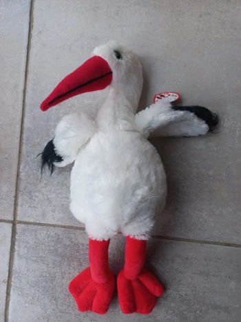 Peluche cigogne neuve
