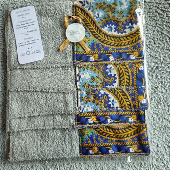 10 lingettes lavables 12x12 cm 