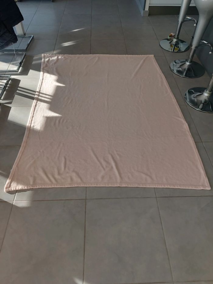 Plaid - Couverture rose clair 135x180cm