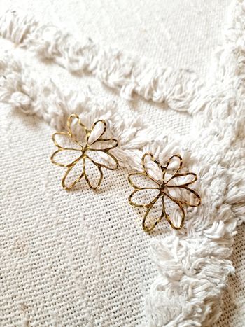 Magnifique boucles d'oreilles acier inoxydable neuve