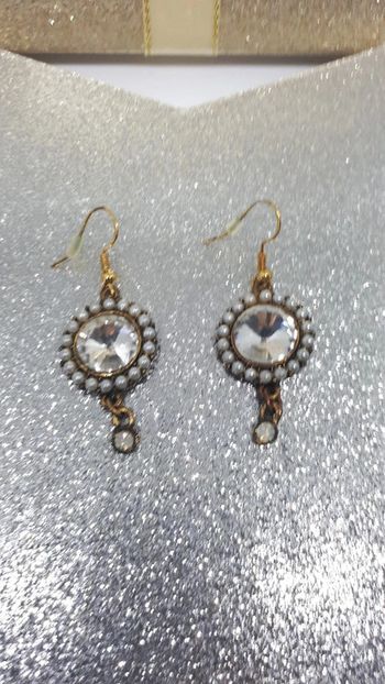 Boucles d'oreilles vintage avec cristal